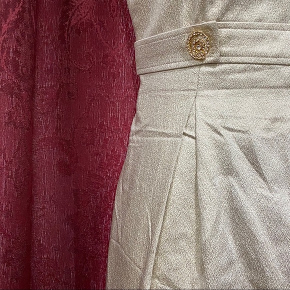 David’s Bridal Cream Strapless Formal Dress - Picture 3 of 4